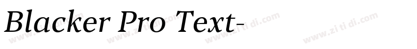 Blacker Pro Text字体转换